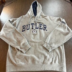 Butler University Men's Gray Hooded Sweatshirt Sz 2XL Old Varsity Brand